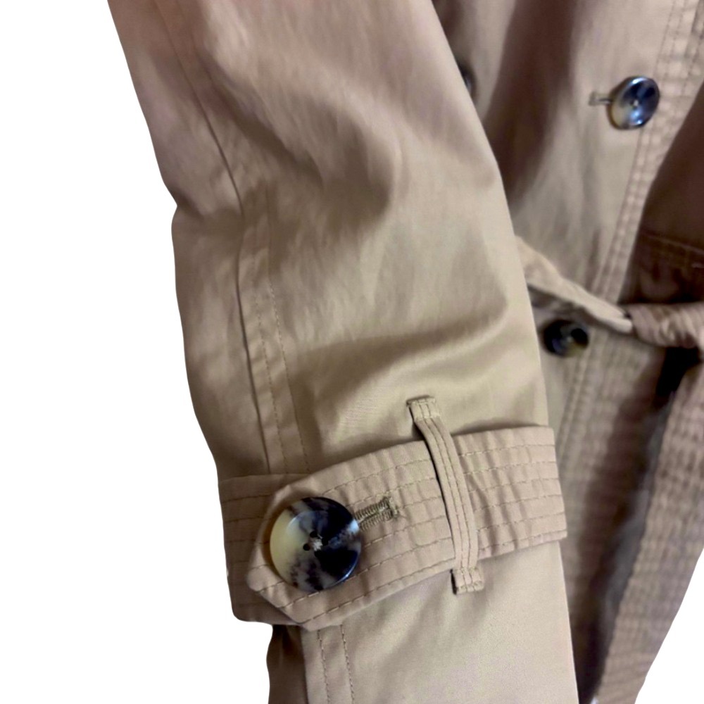 London Fog Tan Double-Breasted Trench Coat - Picture 9 of 13